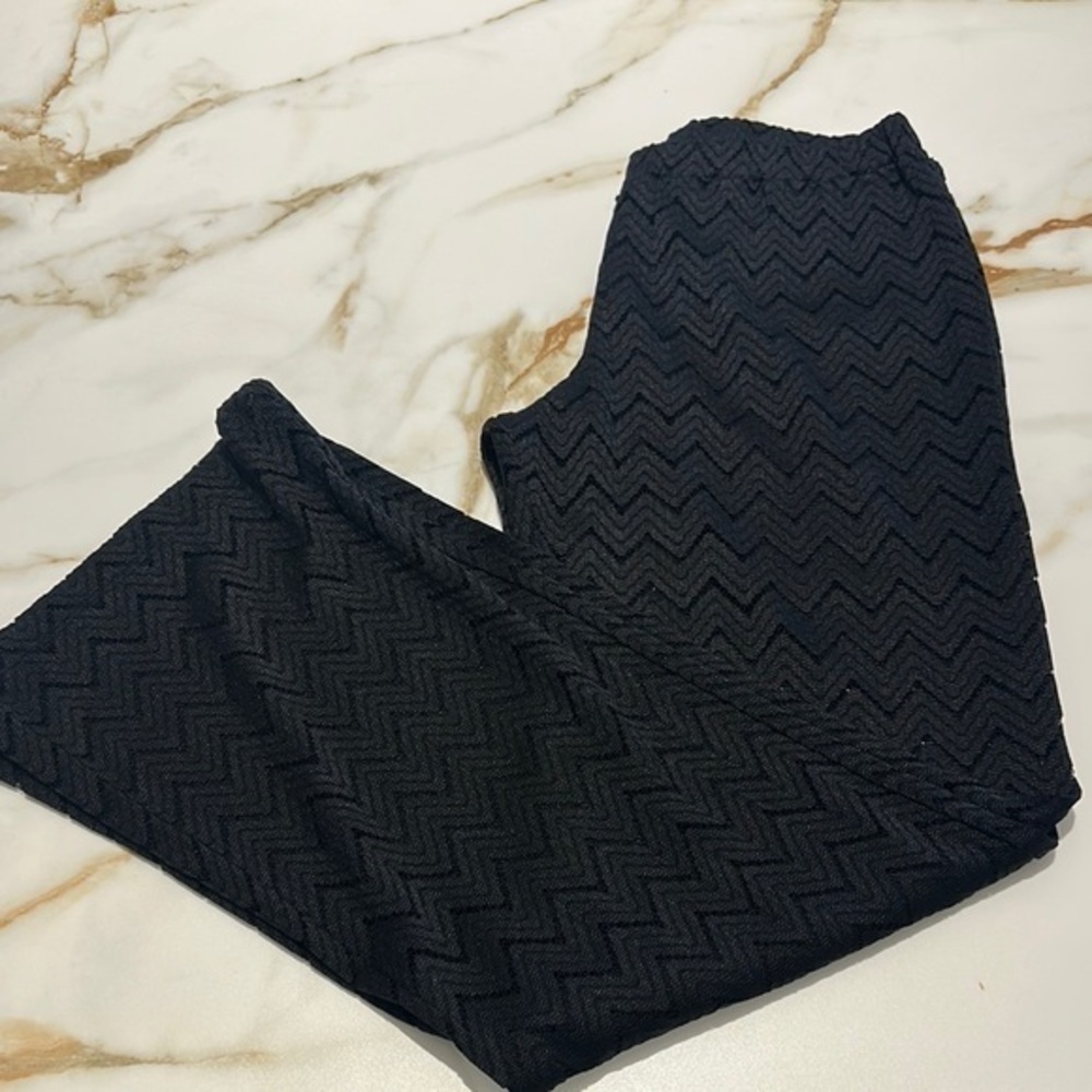 J Valdi cover up Black Zigzag Patterned Pants